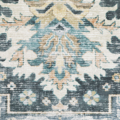 Oriental Weavers Charleston CHA01 traditional rug featuring decorative pattern in blue/ ivory tones