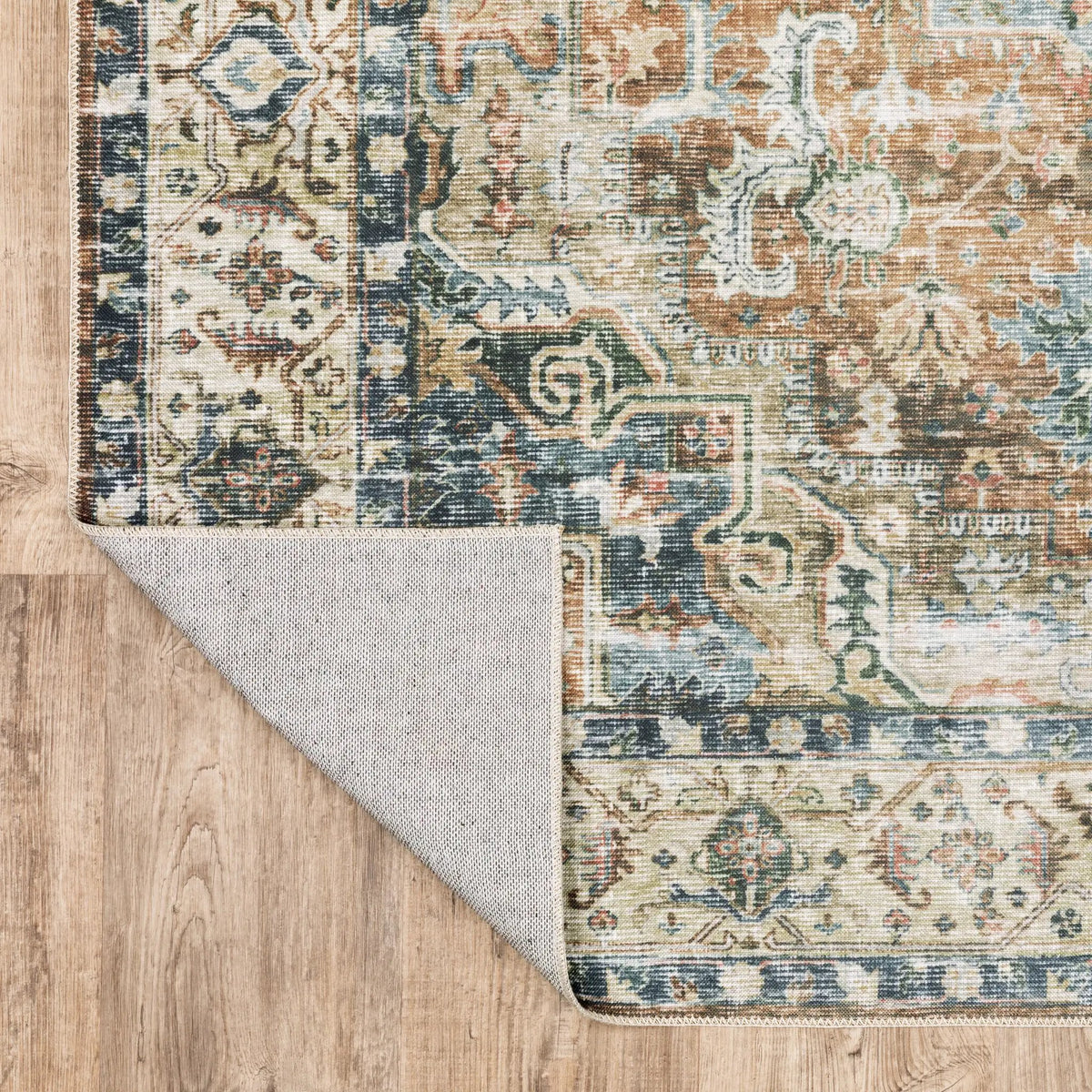 Charleston CHA02 Blue/ Gold Area Rug by Oriental Weavers
