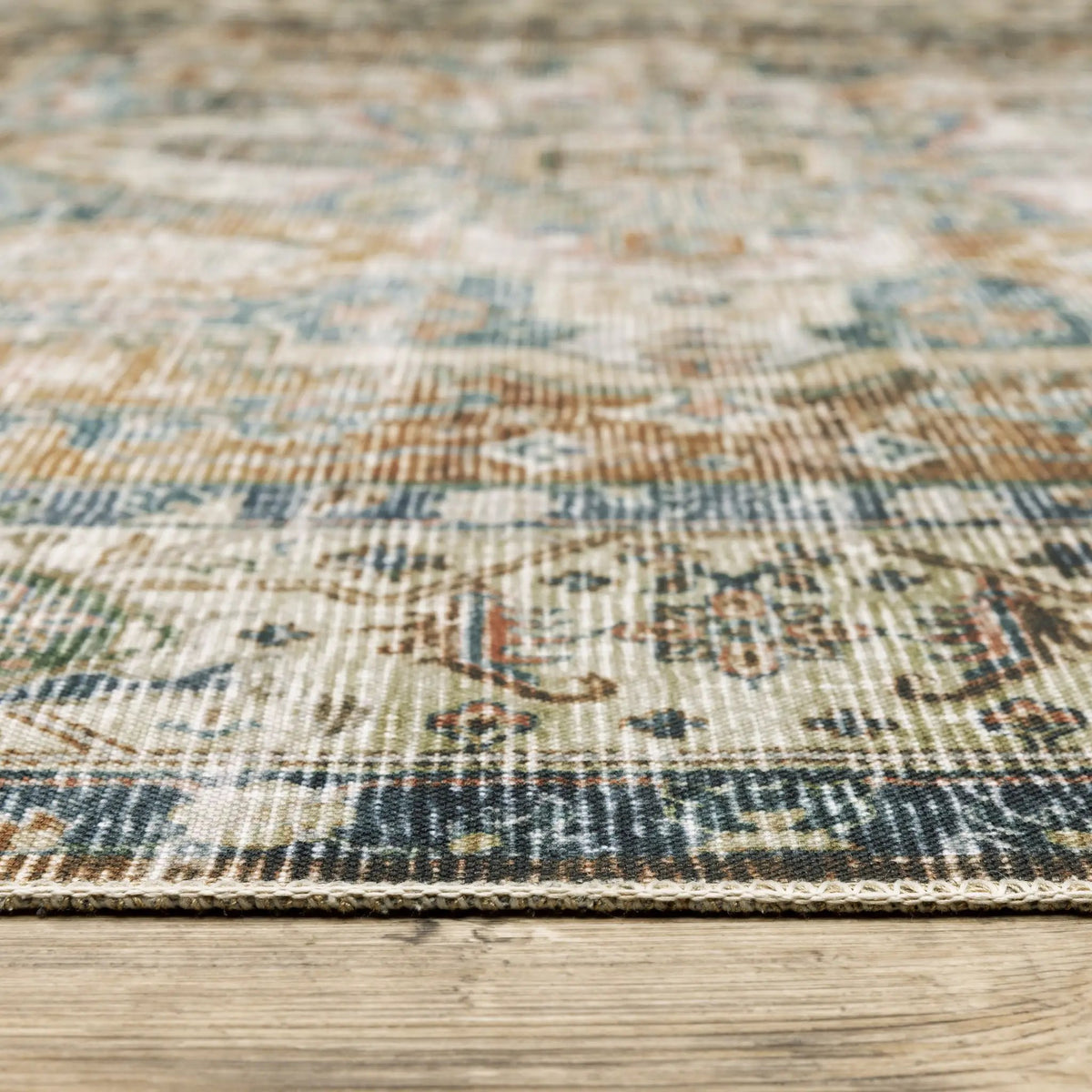 Charleston CHA02 Blue/ Gold Area Rug by Oriental Weavers