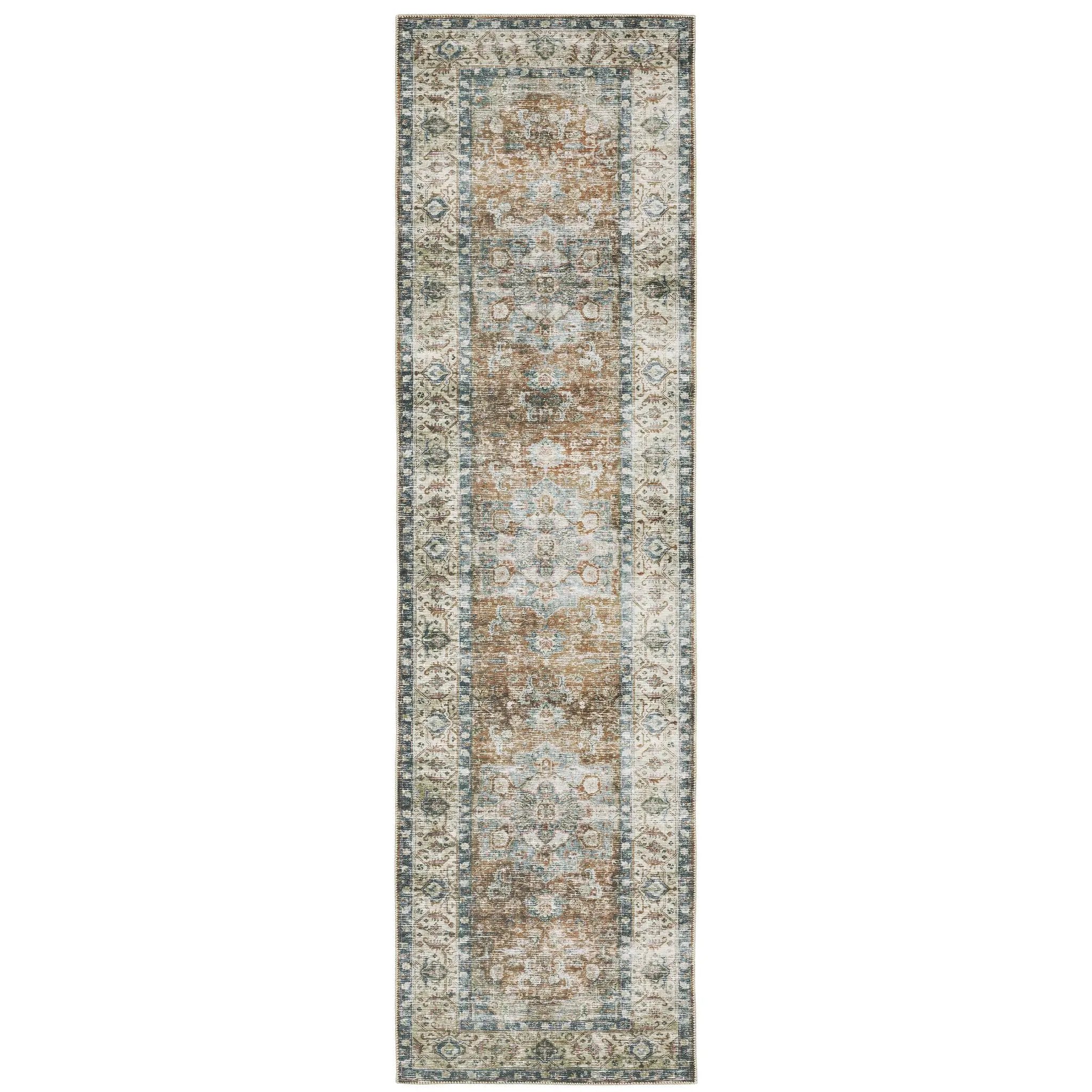 Charleston CHA02 Blue/ Gold Area Rug by Oriental Weavers