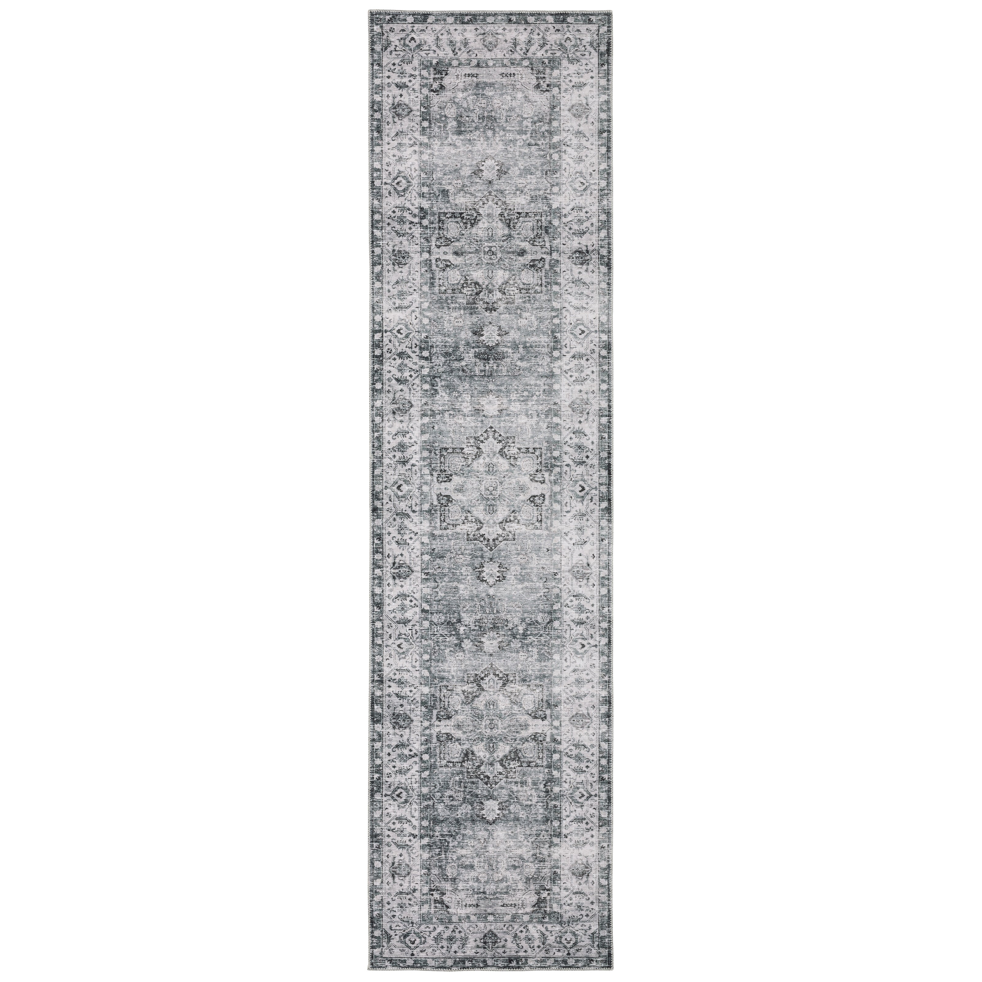 Oriental Weavers Charleston CHA03 traditional rug featuring decorative pattern in navy/ ivory tones