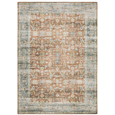 Charleston CHA04 Rust/ Blue Area Rug by Oriental Weavers