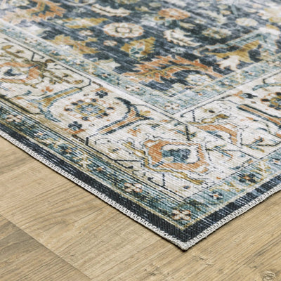 Charleston CHA05 Blue/ Gold Area Rug by Oriental Weavers