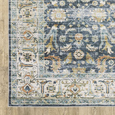 Charleston CHA05 Blue/ Gold Area Rug by Oriental Weavers