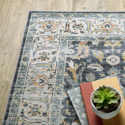Charleston CHA05 Blue/ Gold Area Rug by Oriental Weavers