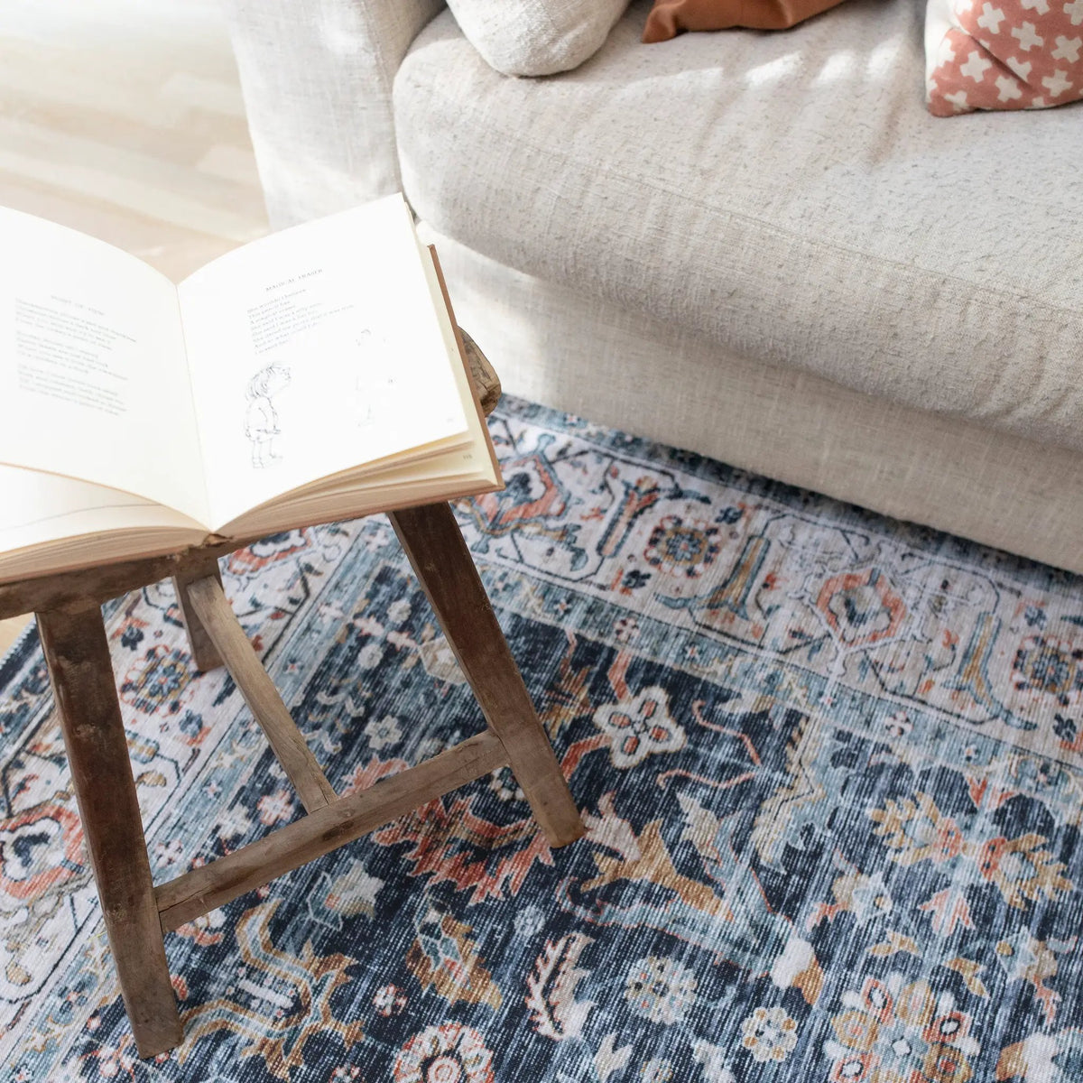 Charleston CHA05 Blue/ Gold Area Rug by Oriental Weavers