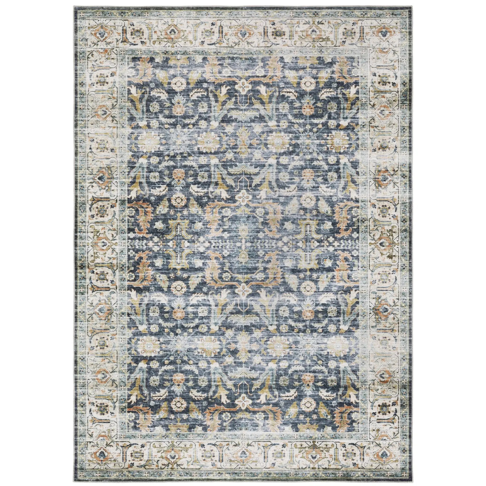 Charleston CHA05 Blue/ Gold Area Rug by Oriental Weavers