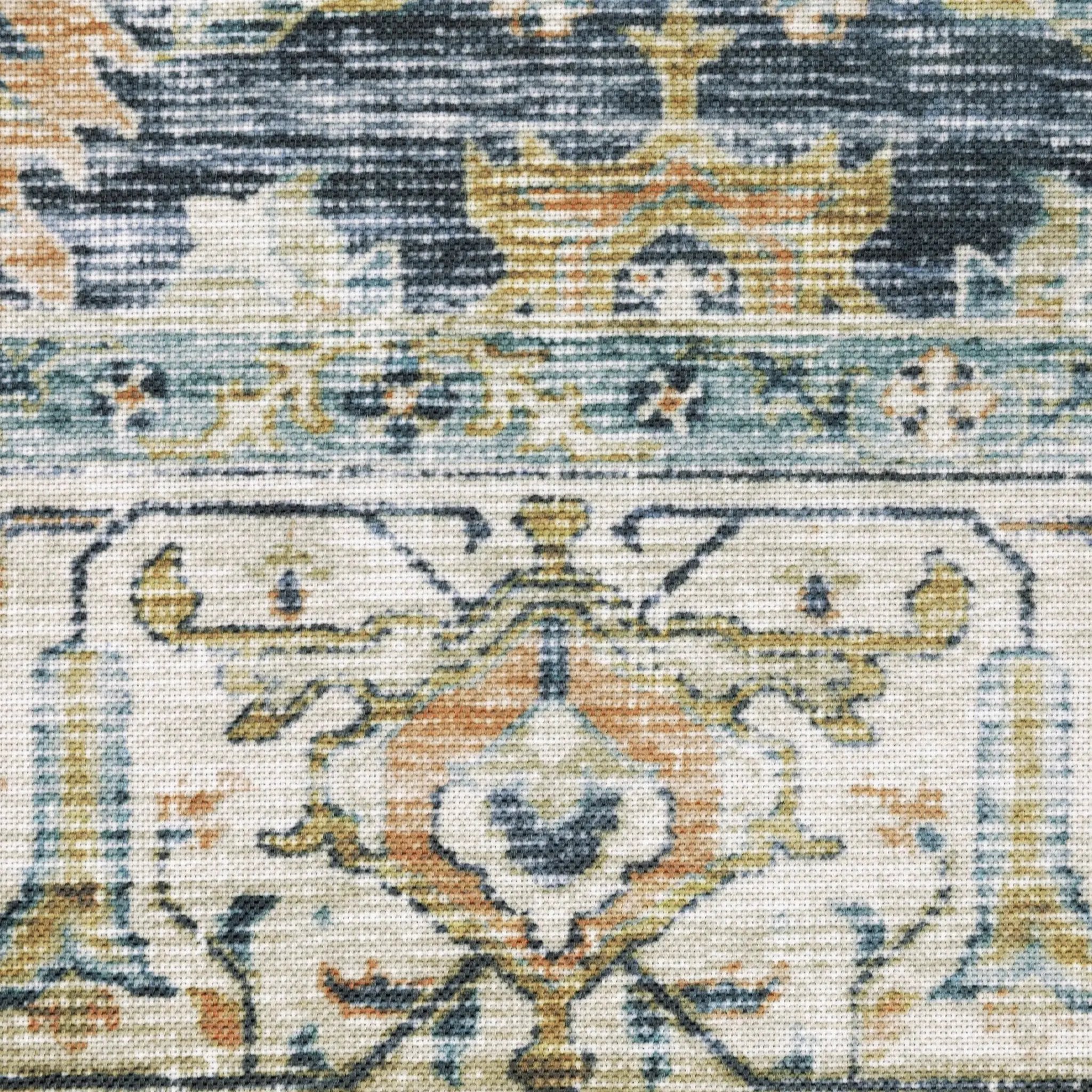 Charleston CHA05 Blue/ Gold Area Rug by Oriental Weavers