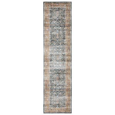 Charleston CHA06 Blue/ Rust Area Rug by Oriental Weavers