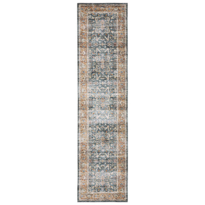 Oriental Weavers Charleston CHA06 traditional rug featuring decorative pattern in blue/ rust tones