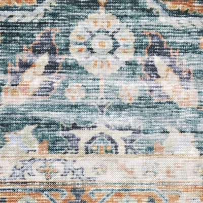 Charleston CHA06 Blue/ Rust Area Rug by Oriental Weavers