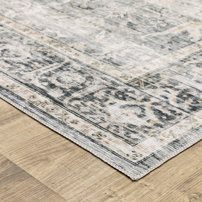 Charleston CHA07 Charcoal/ Grey Area Rug by Oriental Weavers
