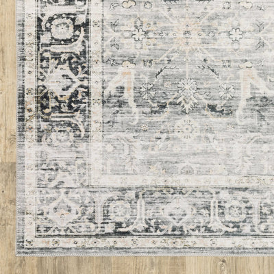 Charleston CHA07 Charcoal/ Grey Area Rug by Oriental Weavers