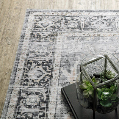 Charleston CHA07 Charcoal/ Grey Area Rug by Oriental Weavers