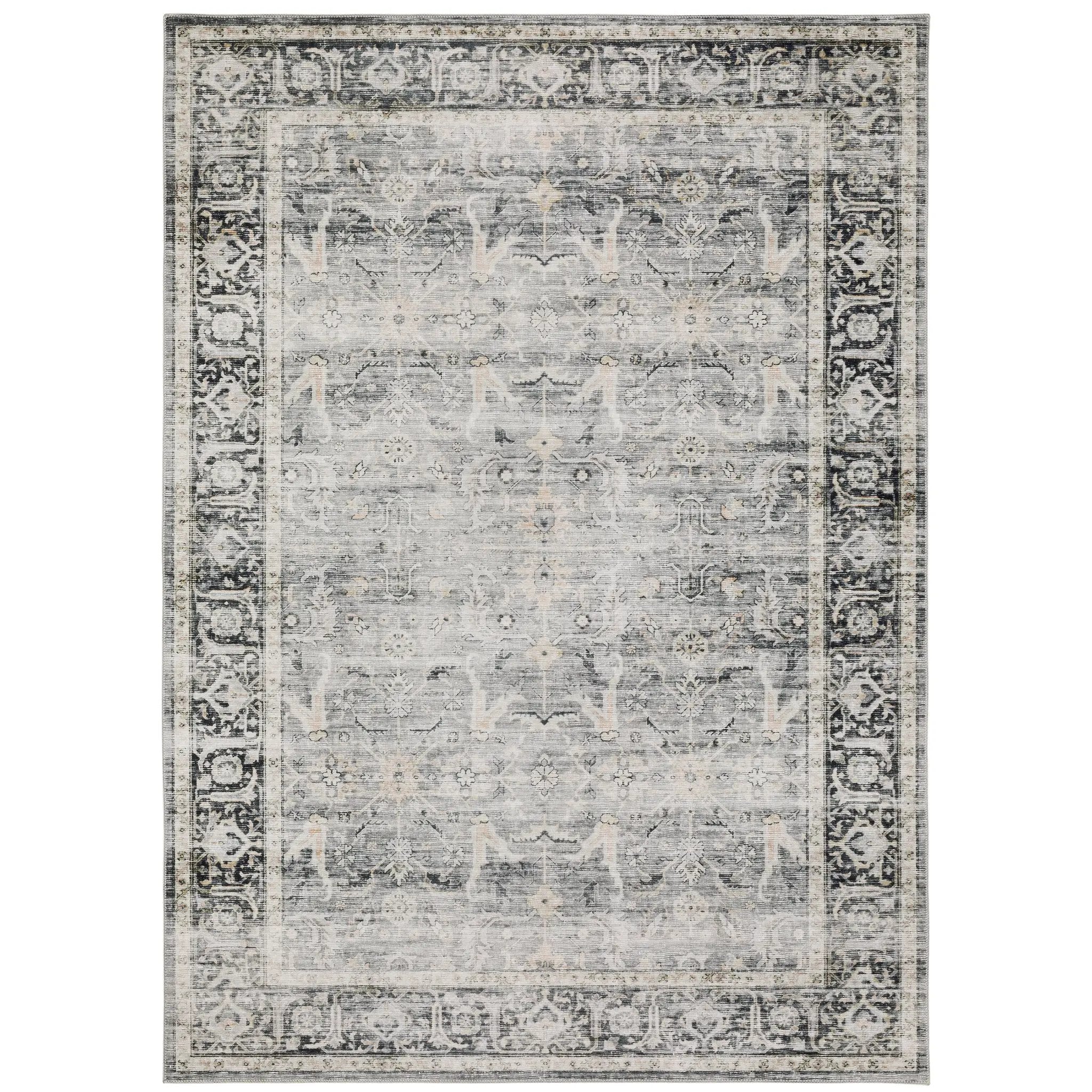Charleston CHA07 Charcoal/ Grey Area Rug by Oriental Weavers