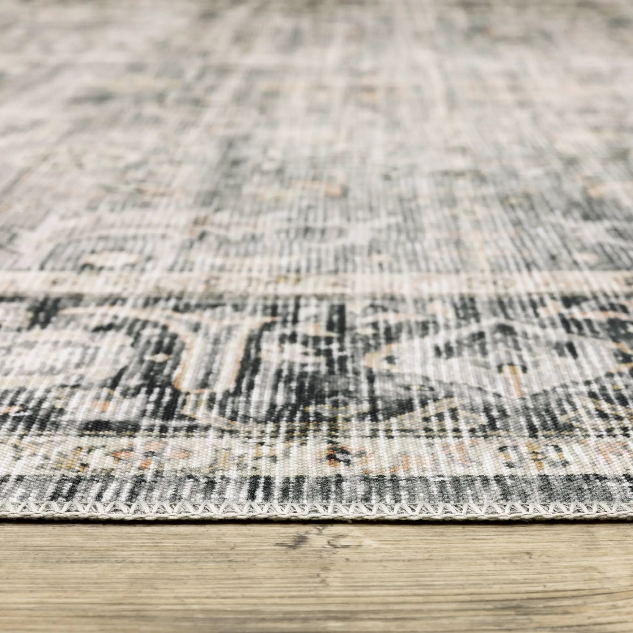 Charleston CHA07 Charcoal/ Grey Area Rug by Oriental Weavers