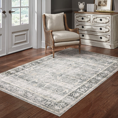 Charleston CHA07 Charcoal/ Grey Area Rug by Oriental Weavers