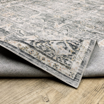 Charleston CHA07 Charcoal/ Grey Area Rug by Oriental Weavers
