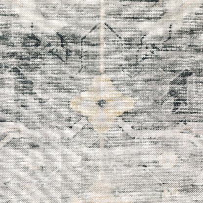 Oriental Weavers Charleston CHA07 traditional rug featuring decorative pattern in charcoal/ grey tones