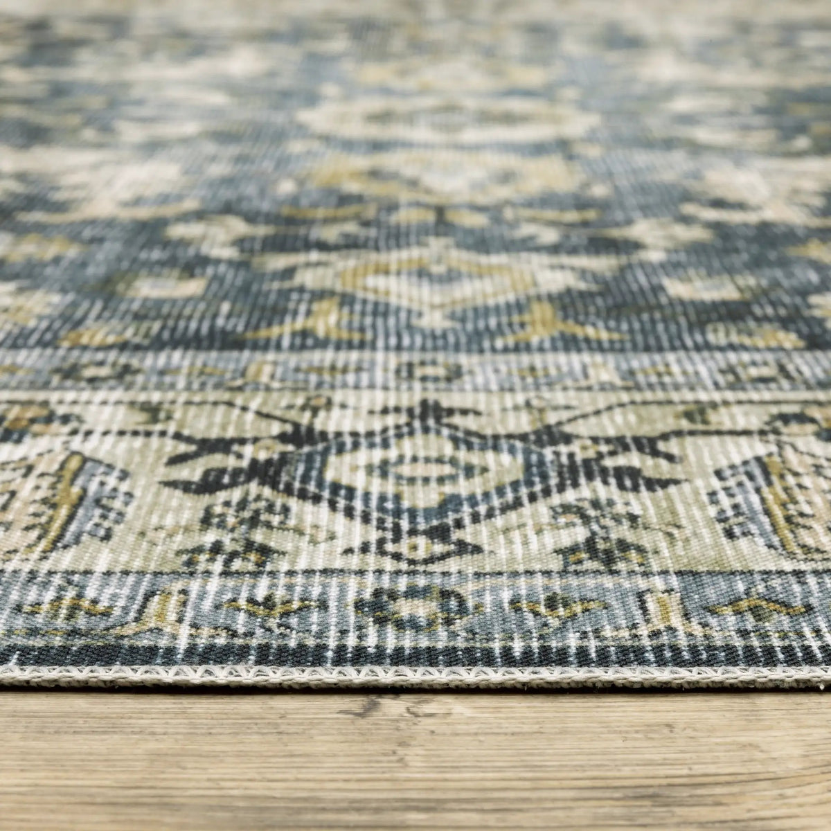 Charleston CHA08 Blue/ Gold Area Rug by Oriental Weavers
