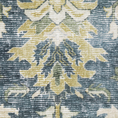 Oriental Weavers Charleston CHA08 traditional rug featuring decorative pattern in blue/ gold tones