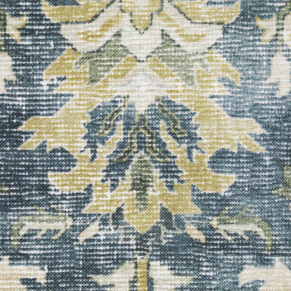 Oriental Weavers Charleston CHA08 traditional rug featuring decorative pattern in blue/ gold tones