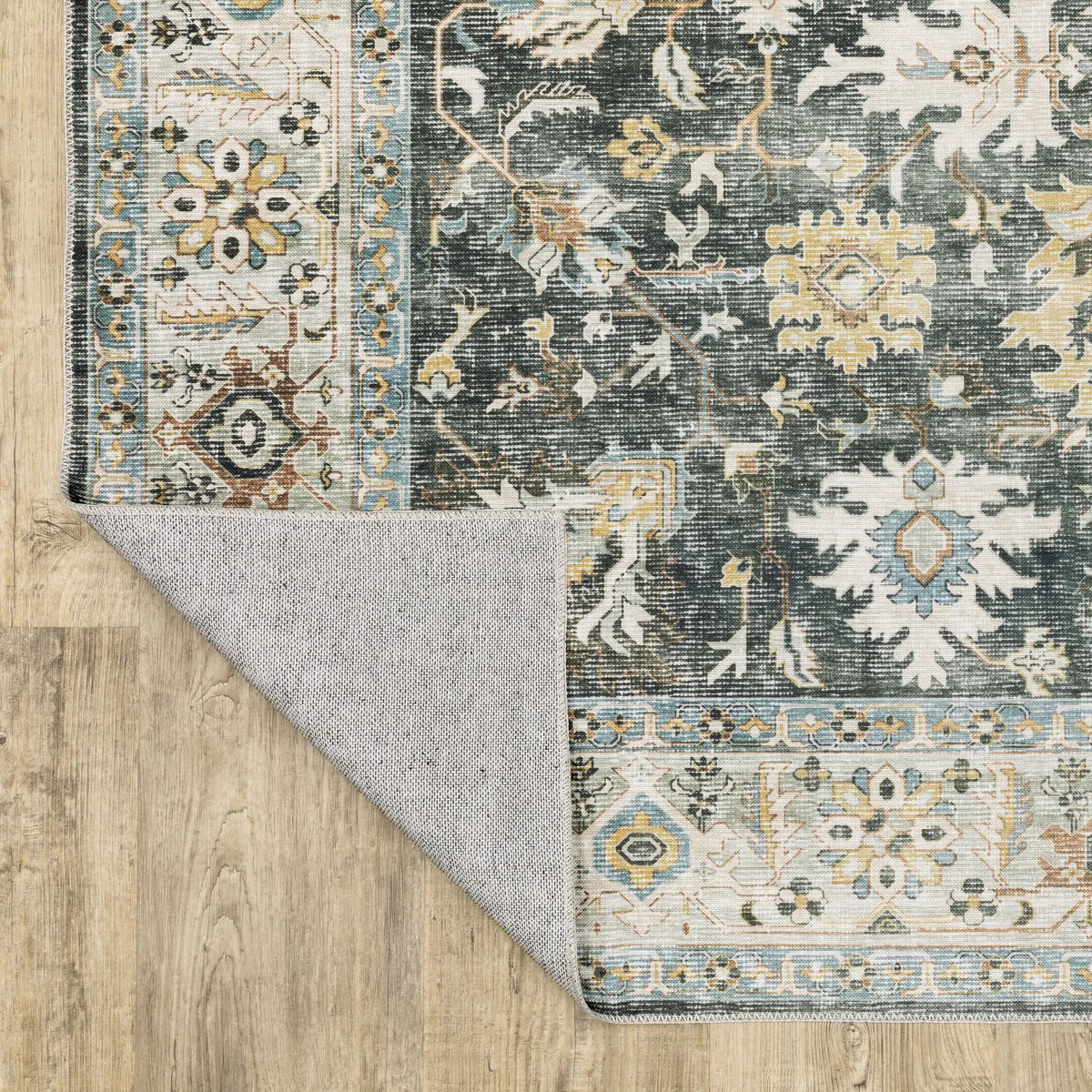 Charleston CHA09 Charcoal/ Gold Area Rug by Oriental Weavers