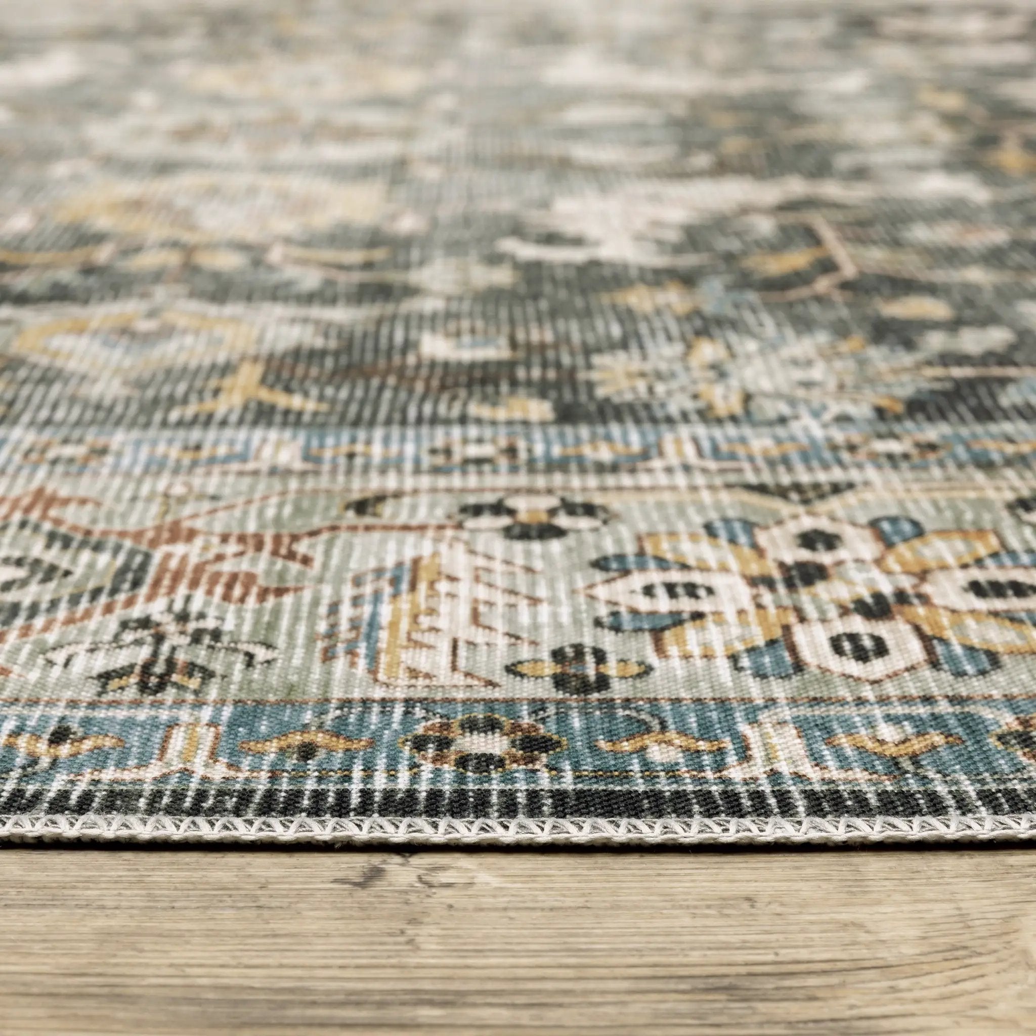 Charleston CHA09 Charcoal/ Gold Area Rug by Oriental Weavers