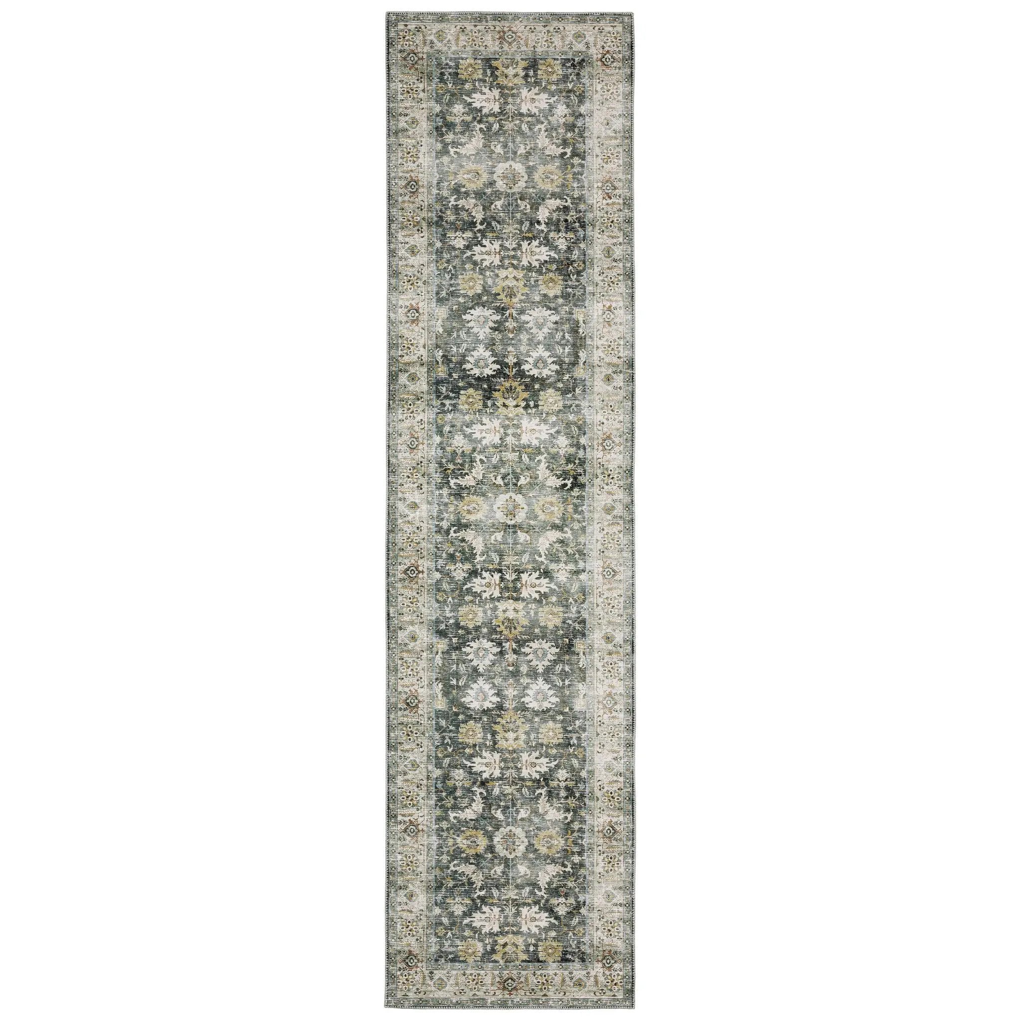 Charleston CHA09 Charcoal/ Gold Area Rug by Oriental Weavers