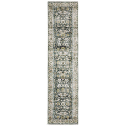 Oriental Weavers Charleston CHA09 traditional rug featuring decorative pattern in charcoal/ gold tones