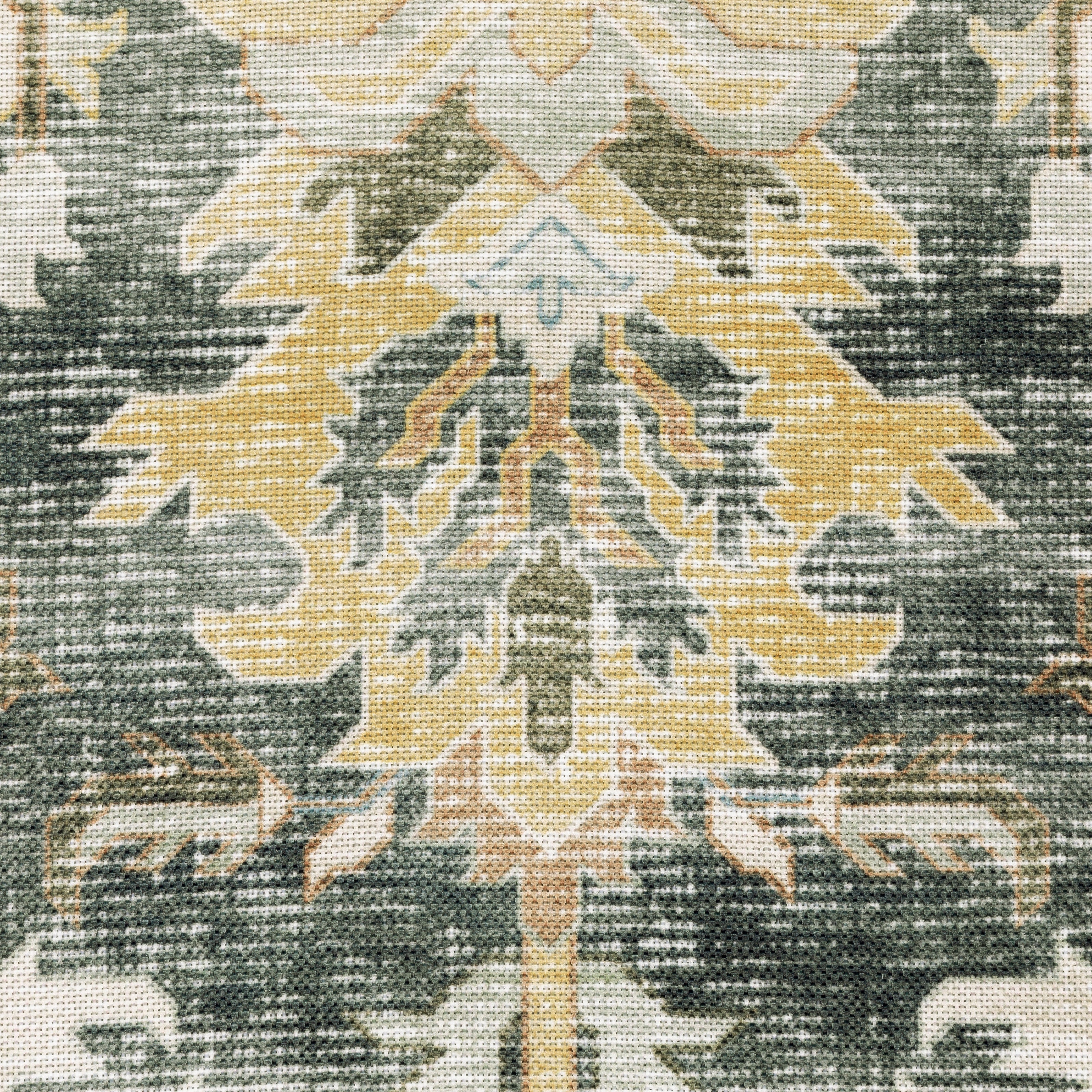 Oriental Weavers Charleston CHA09 traditional rug featuring decorative pattern in charcoal/ gold tones