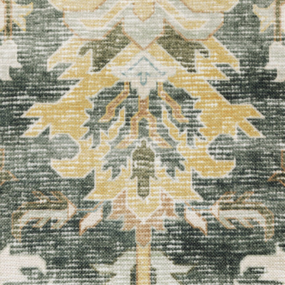 Oriental Weavers Charleston CHA09 traditional rug featuring decorative pattern in charcoal/ gold tones