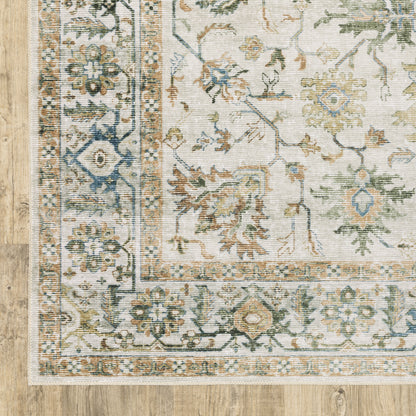 Oriental Weavers Charleston CHA10 traditional rug featuring decorative pattern in grey/ multi tones