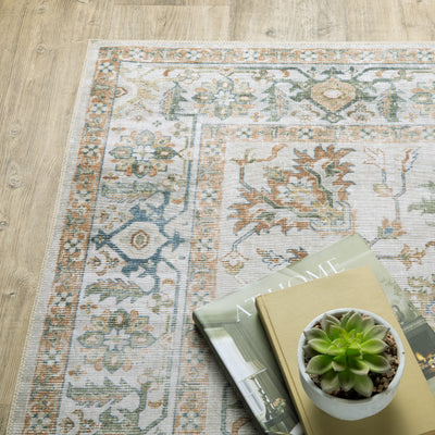 Oriental Weavers Charleston CHA10 traditional rug featuring decorative pattern in grey/ multi tones