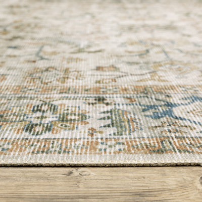 Oriental Weavers Charleston CHA10 traditional rug featuring decorative pattern in grey/ multi tones