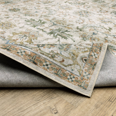 Oriental Weavers Charleston CHA10 traditional rug featuring decorative pattern in grey/ multi tones
