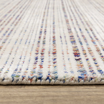 Oriental Weavers Circa CIR01 soft area rug featuring textured design in ivory/ multi tones