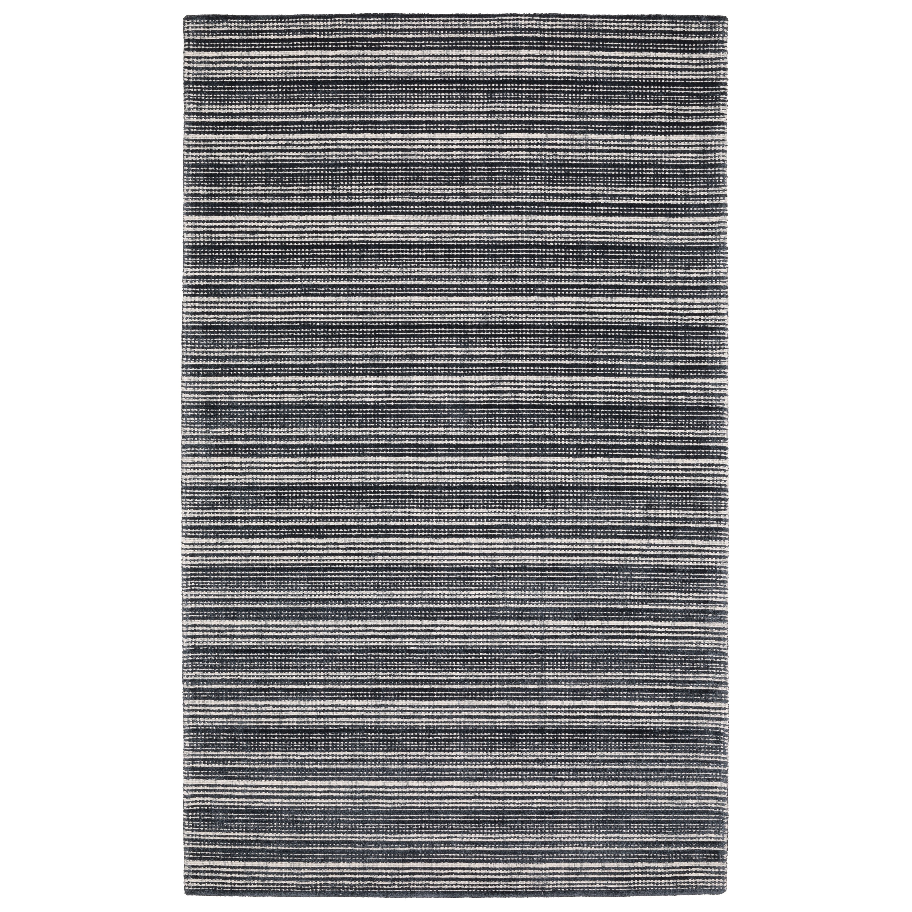 Oriental Weavers Circa CIR02 soft area rug featuring textured design in black/ ivory tones