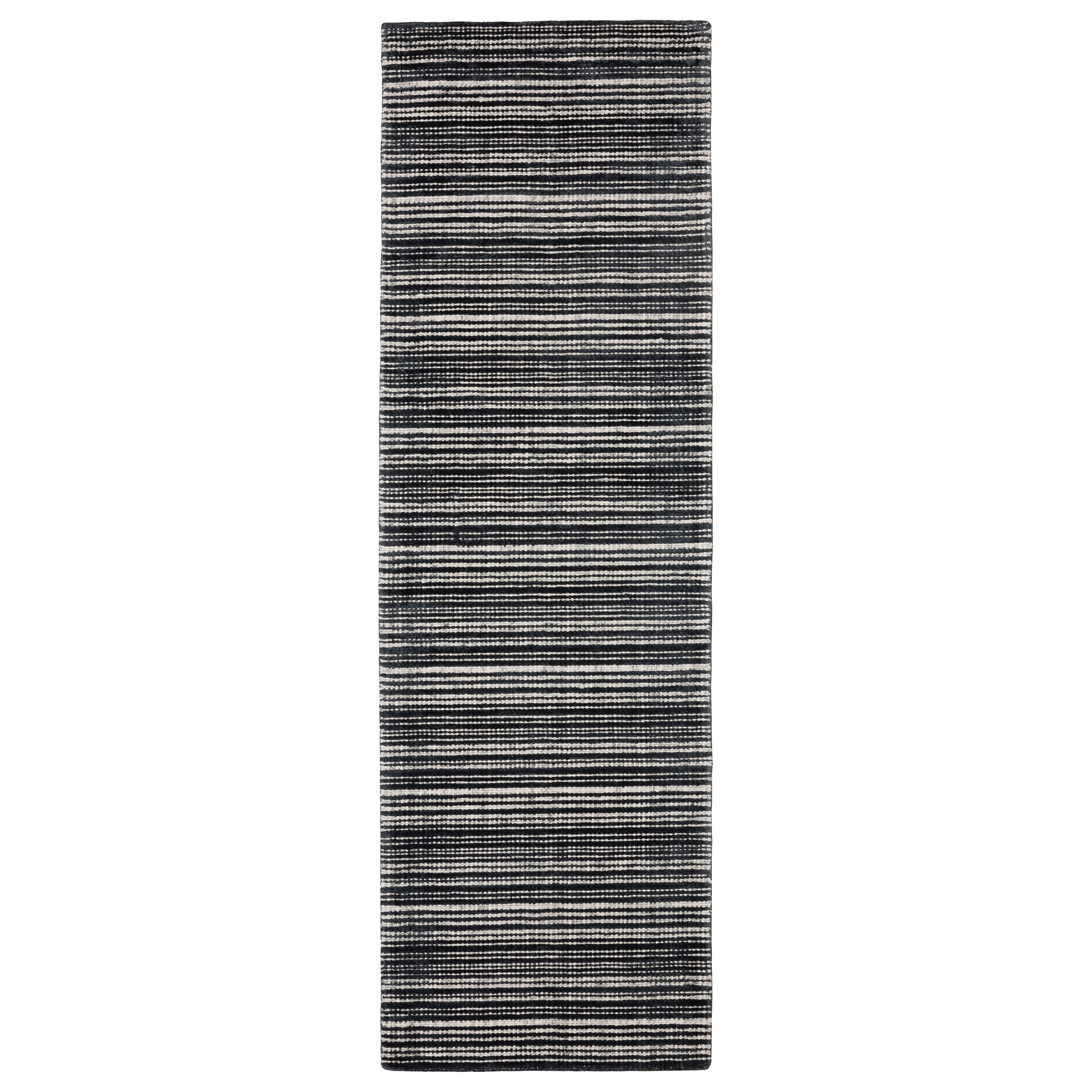 Oriental Weavers Circa CIR02 soft area rug featuring textured design in black/ ivory tones