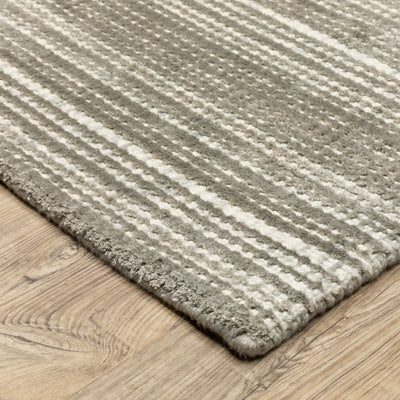 Oriental Weavers Circa CIR04 soft area rug featuring textured design in grey/ ivory tones