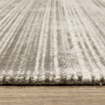 Oriental Weavers Circa CIR04 soft area rug featuring textured design in grey/ ivory tones