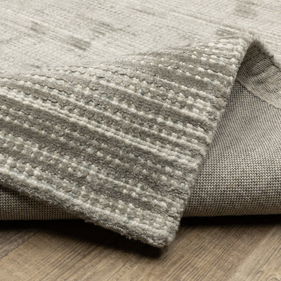 Oriental Weavers Circa CIR04 soft area rug featuring textured design in grey/ ivory tones