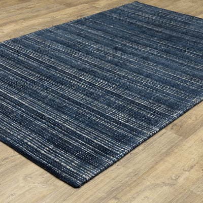 Oriental Weavers Circa CIR06 soft area rug featuring textured design in navy/ blue tones