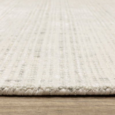 Oriental Weavers Circa CIR08 soft modern rug featuring textured design in ivory/ grey tones