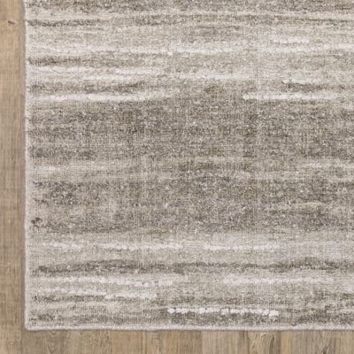 Oriental Weavers Clarke CLA01 soft modern rug featuring abstract pattern in beige/ brown tones
