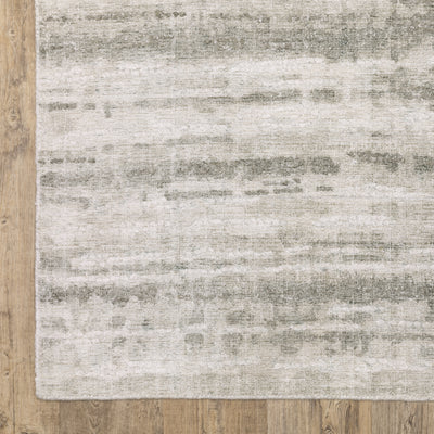 Oriental Weavers Clarke CLA02 soft modern rug featuring abstract pattern in beige/ green tones