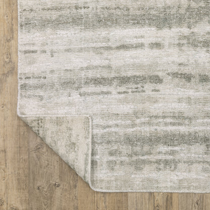 Oriental Weavers Clarke CLA02 soft modern rug featuring abstract pattern in beige/ green tones