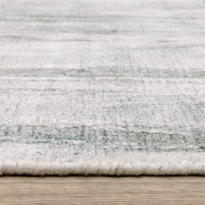 Oriental Weavers Clarke CLA03 soft modern rug featuring abstract pattern in green/ ivory tones
