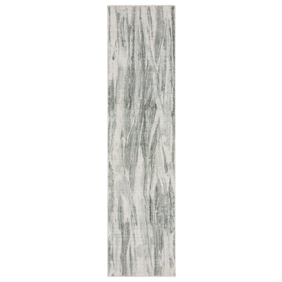 Oriental Weavers Clarke CLA03 soft modern rug featuring abstract pattern in green/ ivory tones