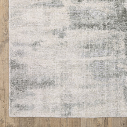Oriental Weavers Clarke CLA05 soft modern rug featuring abstract pattern in beige/ grey tones